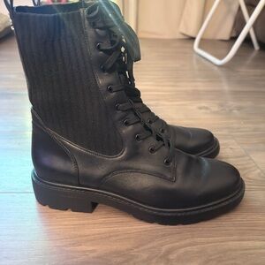 Sam Edelman Lydell Black Lace-Up Ankle Boots size 11